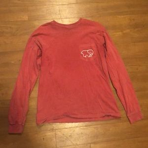 red long sleeve ivory ella shirt